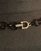 "Christian Dior" 80’s textured geometric link chain necklace