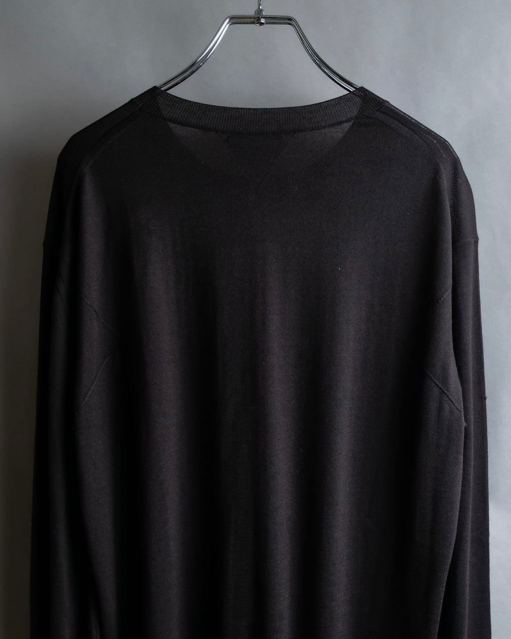 "BOTTEGA VENETA" High quality wool charcoal brown knit