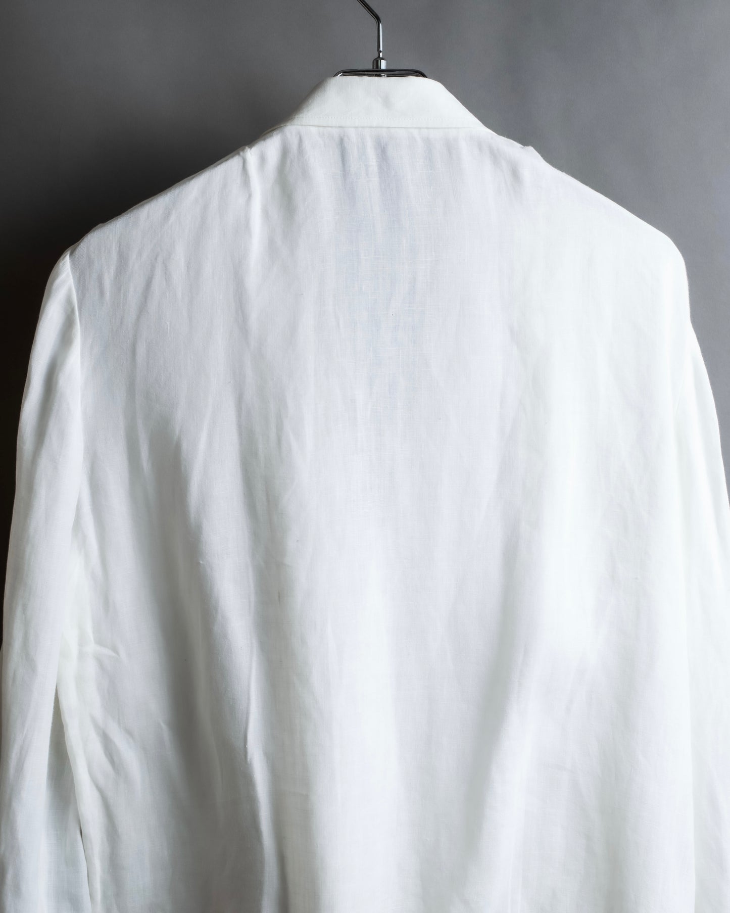 "Christian Dior" 1 button pure white short length tailored jacket