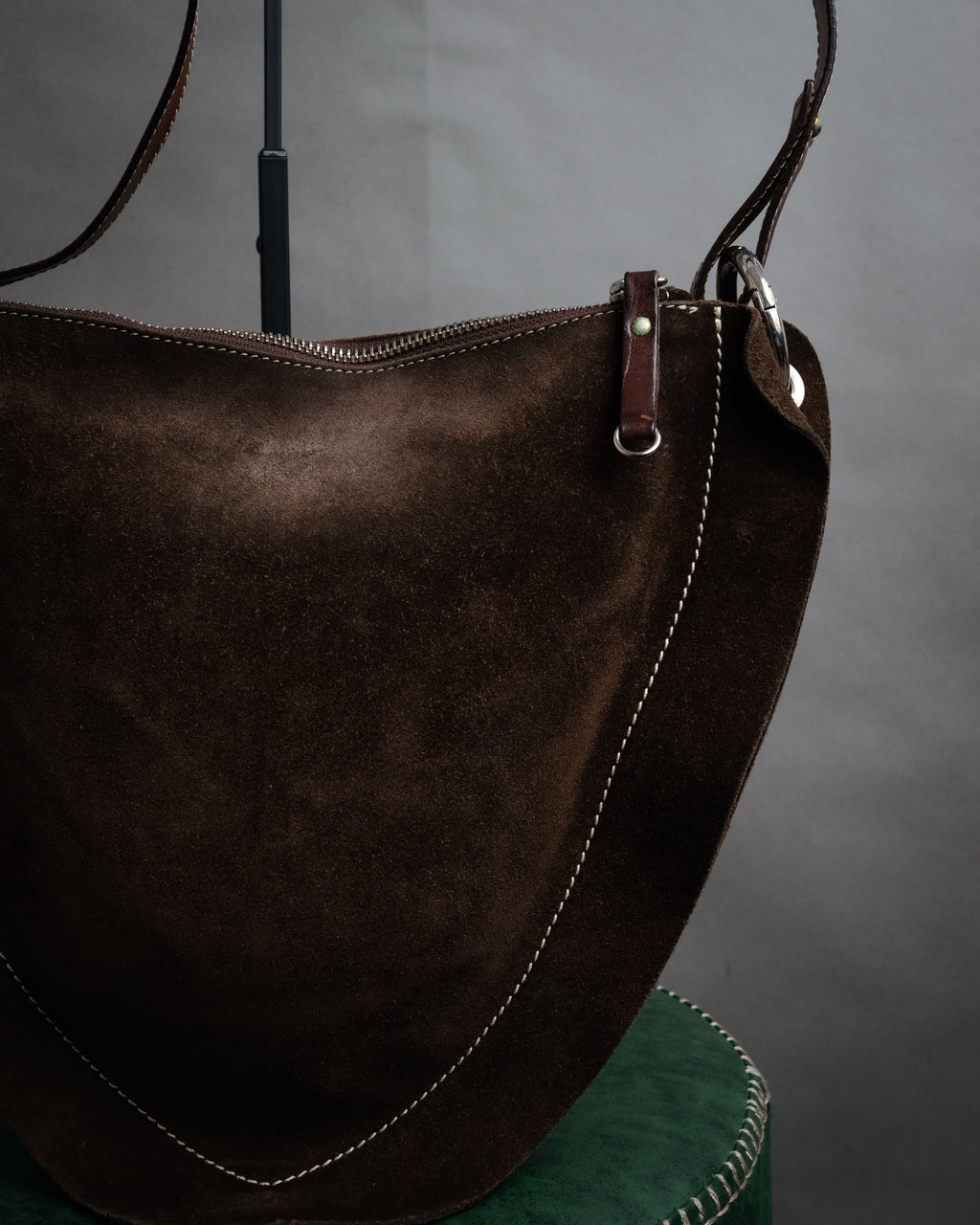 “GIANNI CHIARINI” 2010’s Suede multi compartment shoulder bag