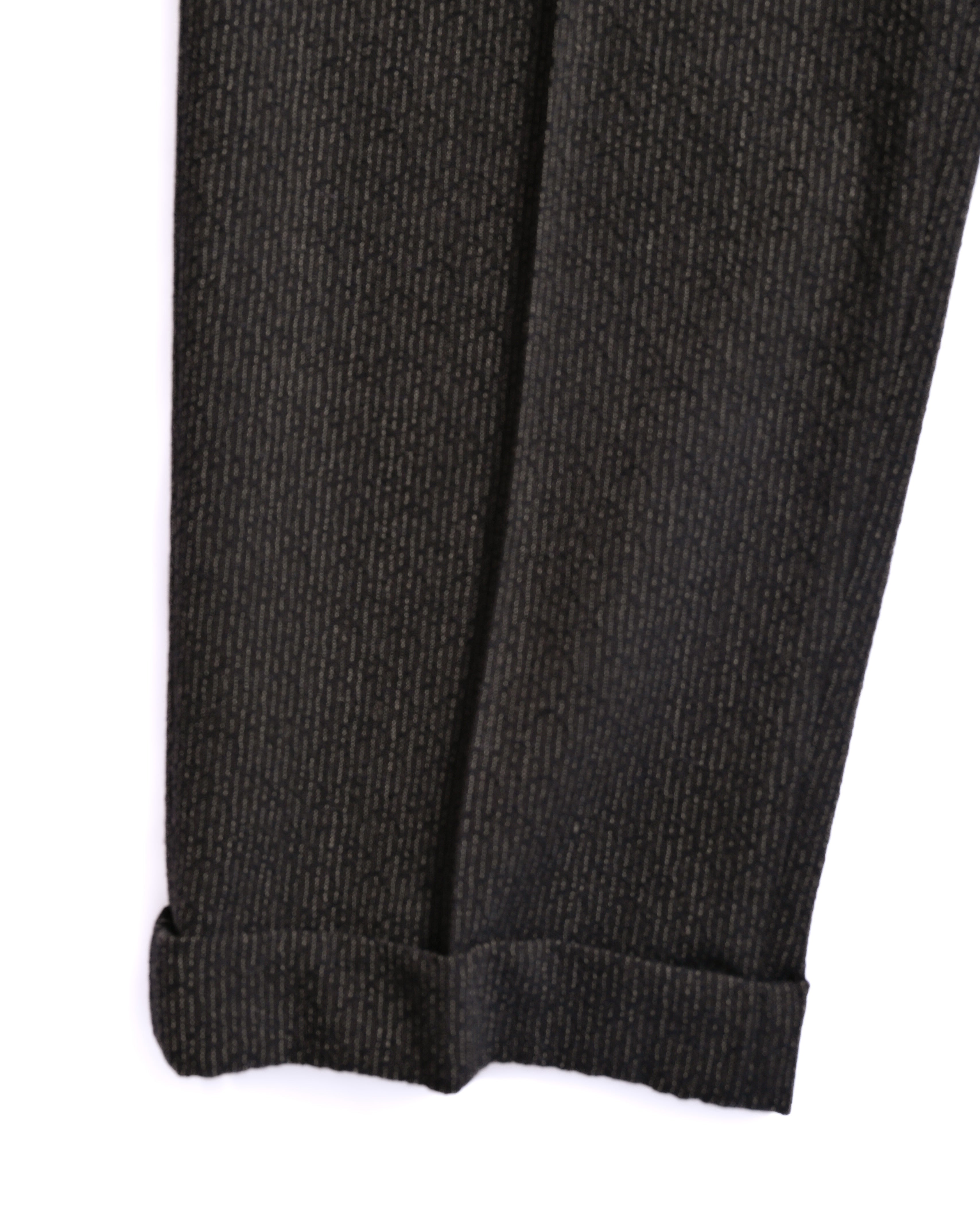 DOLCE & GABBANA/ 2015 Silver Pin Striped Single Breasted Set-up Brown