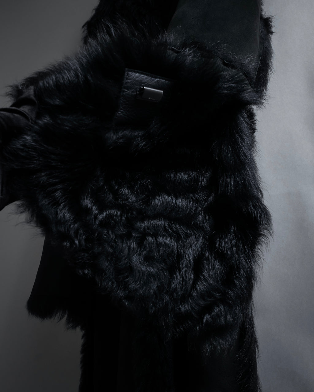 -SPECIAL- "GUCCI" 90's-00's Leather combination fur long coat