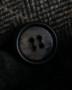 "BURBERRYS" Fine check pattern herringbone coat