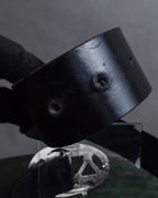 "Dolce & Gabbana" Libra motif silver buckle leather belt