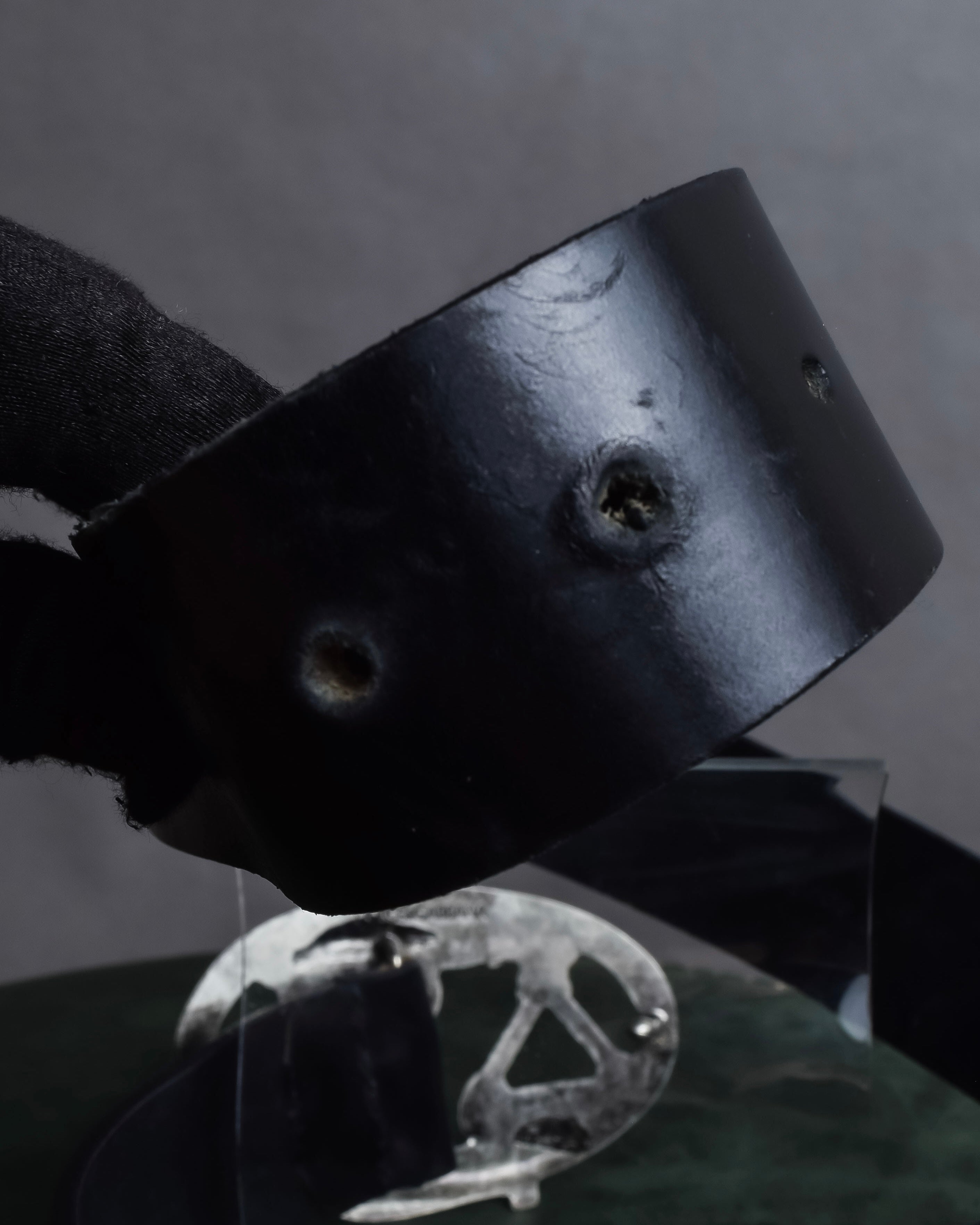 "Dolce & Gabbana" Libra motif silver buckle leather belt