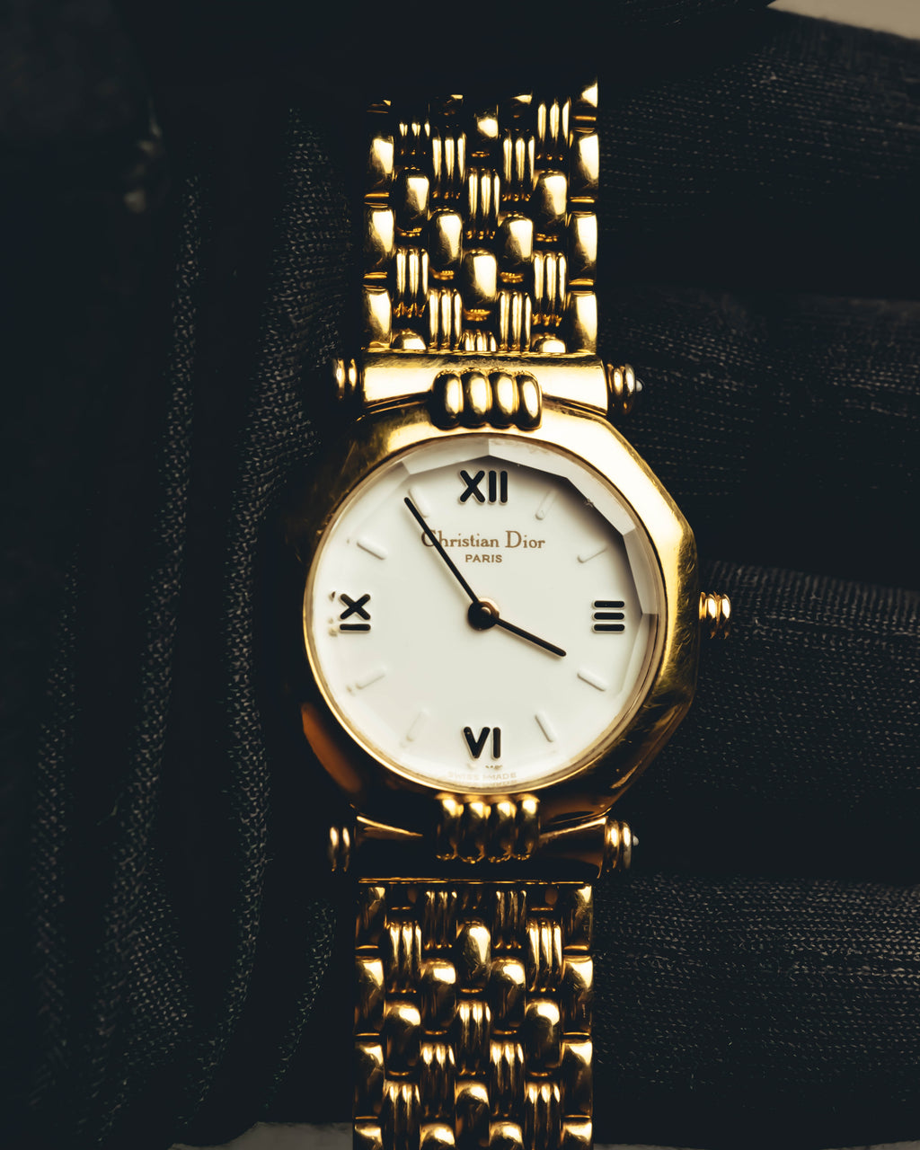 "Christian Dior" 80's-90's Gold plated wristwatch