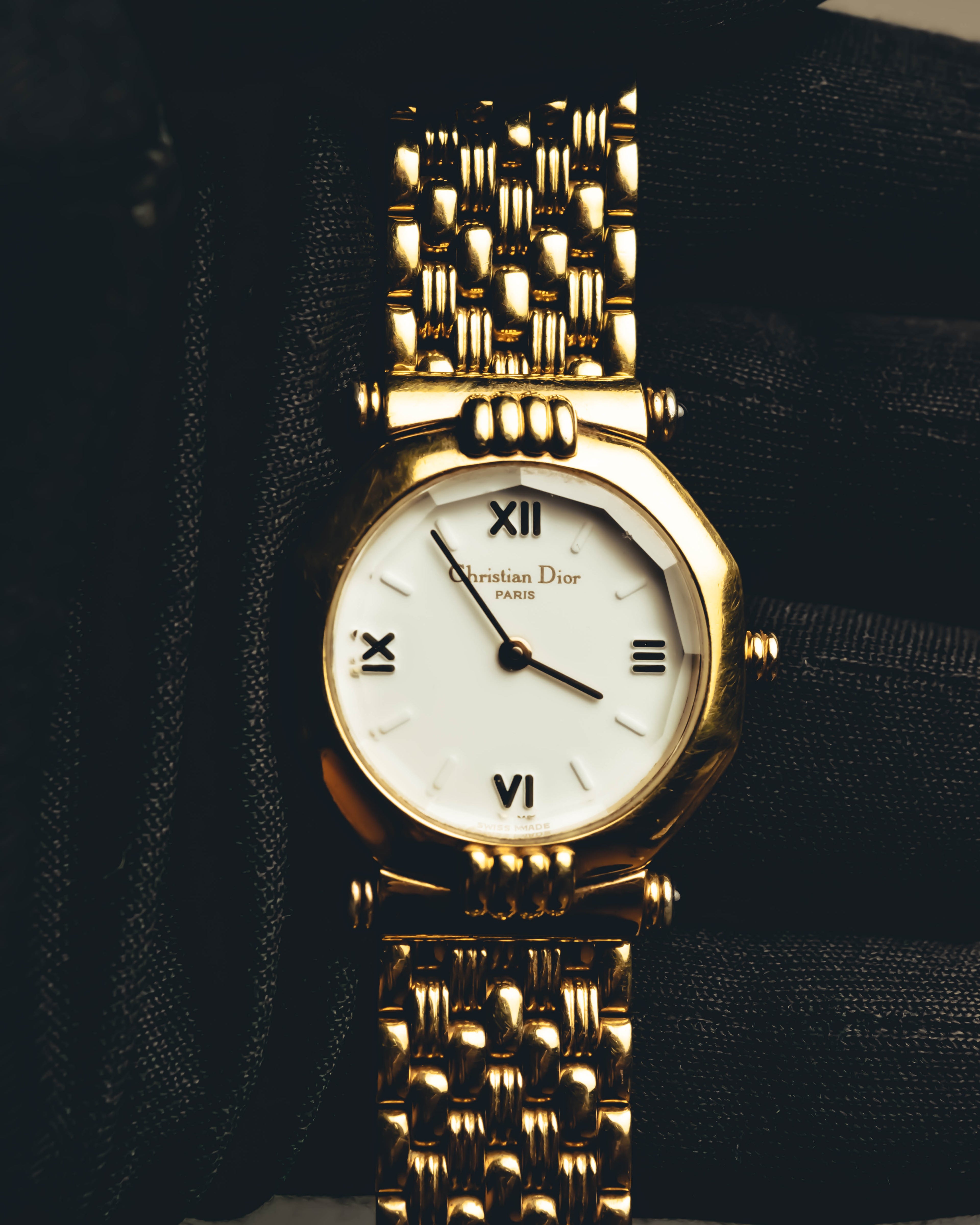 "Christian Dior" 80's-90's Gold plated wristwatch