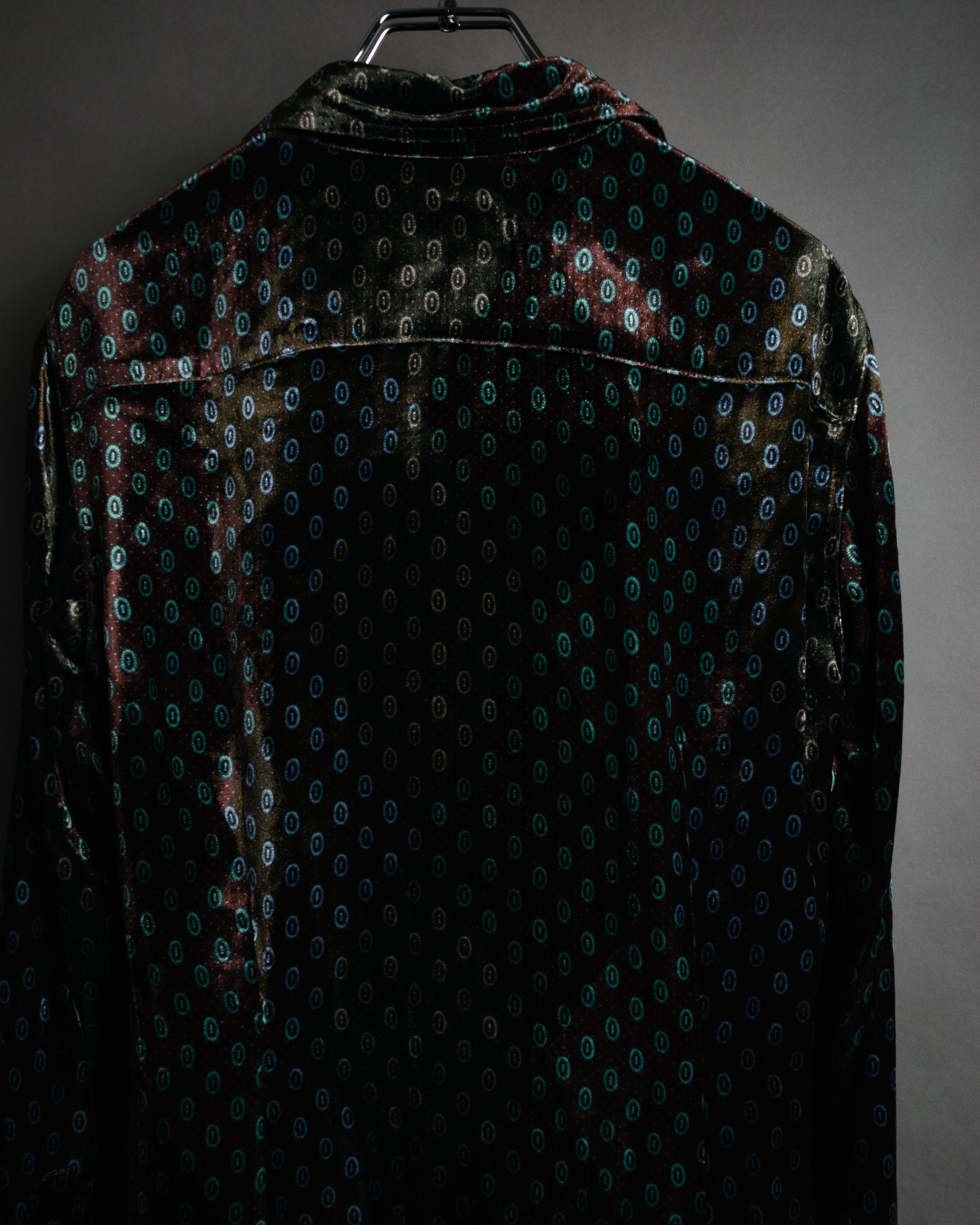 “DRIES VAN NOTEN” 2010’s Circle motif velvet shirt