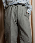 "HERMES" Cotton linen wide tapered slacks