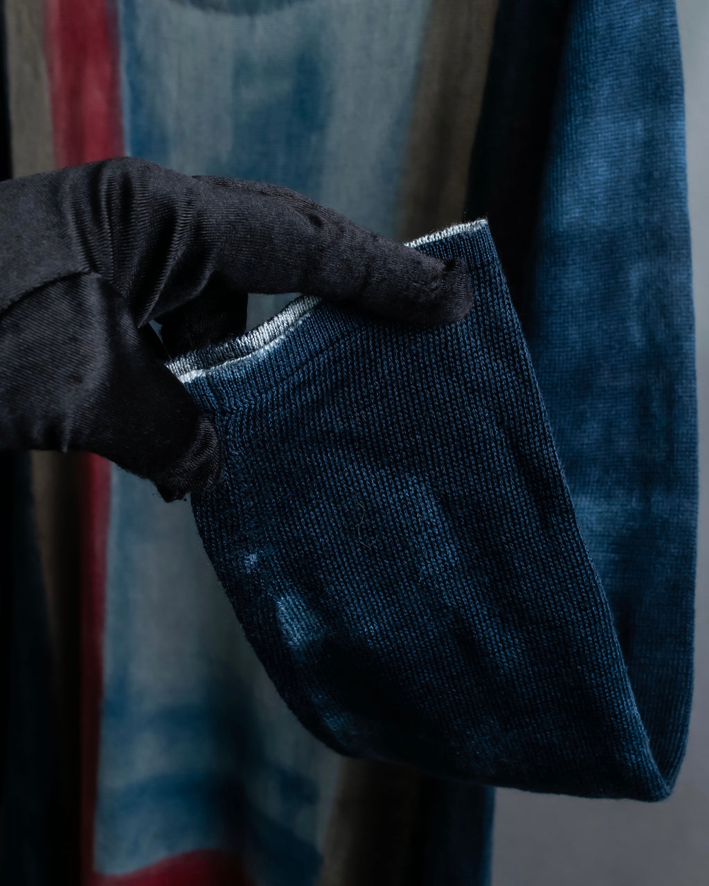 "Loro Piana" Hand-painted gradient knit tunic