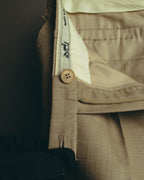 -SPECIAL- "HERMÈS" 90's-00's Wool silk tailored asymmetrical setup suit