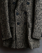 "LANVIN" Double breasted tweed chester coat