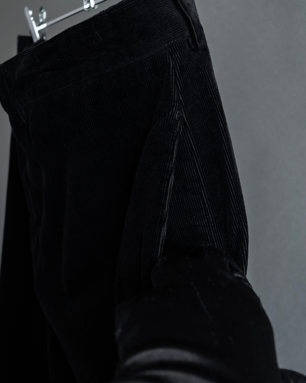 "ARMANI COLLEZIONI" Black corduroy relaxed set up