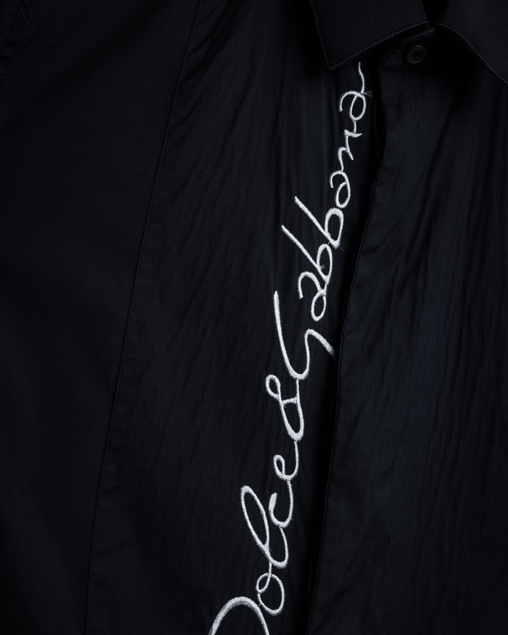 "Dolce & Gabbana" Logo embroidered tie design dress shirt