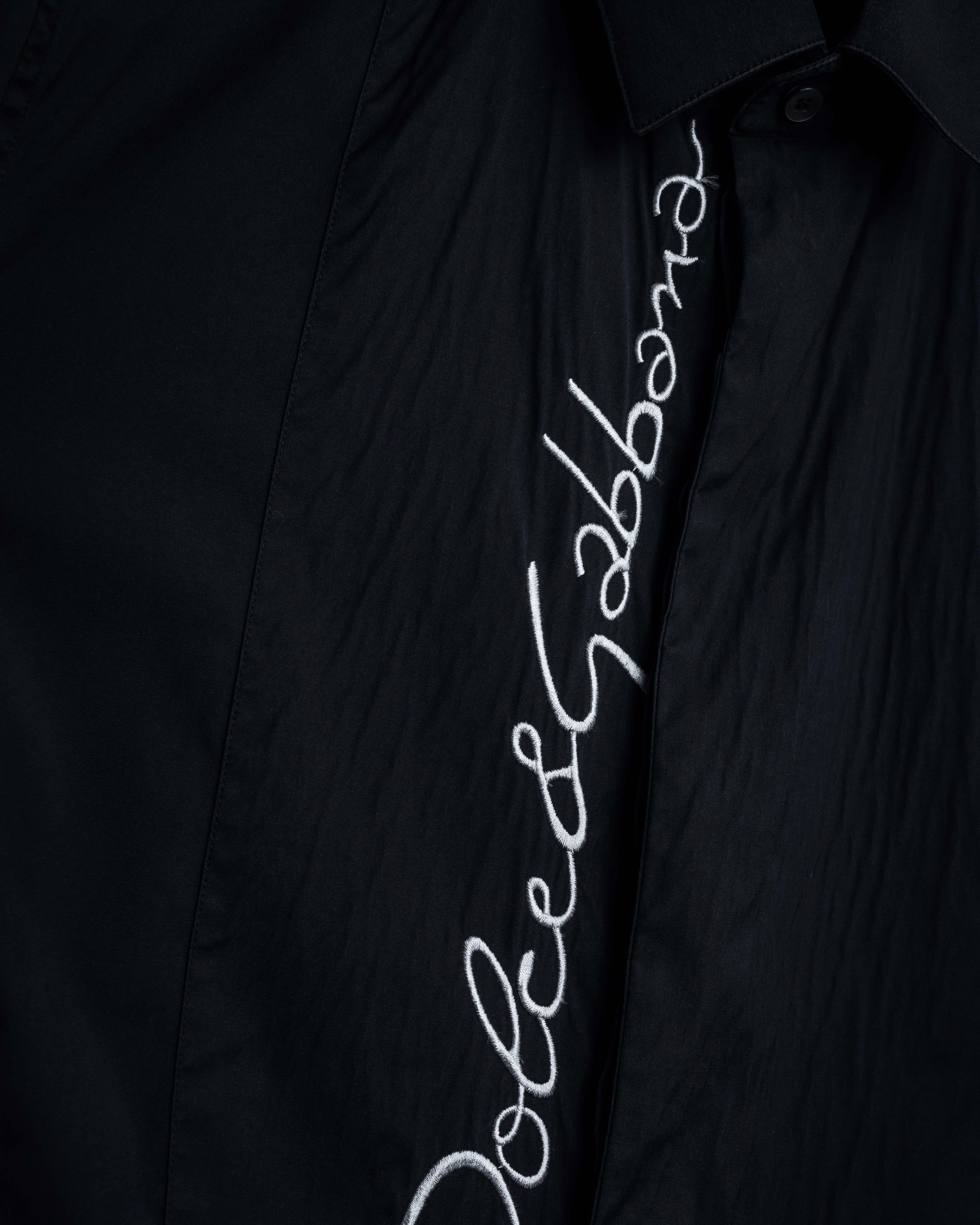 "Dolce & Gabbana" Logo embroidered tie design dress shirt