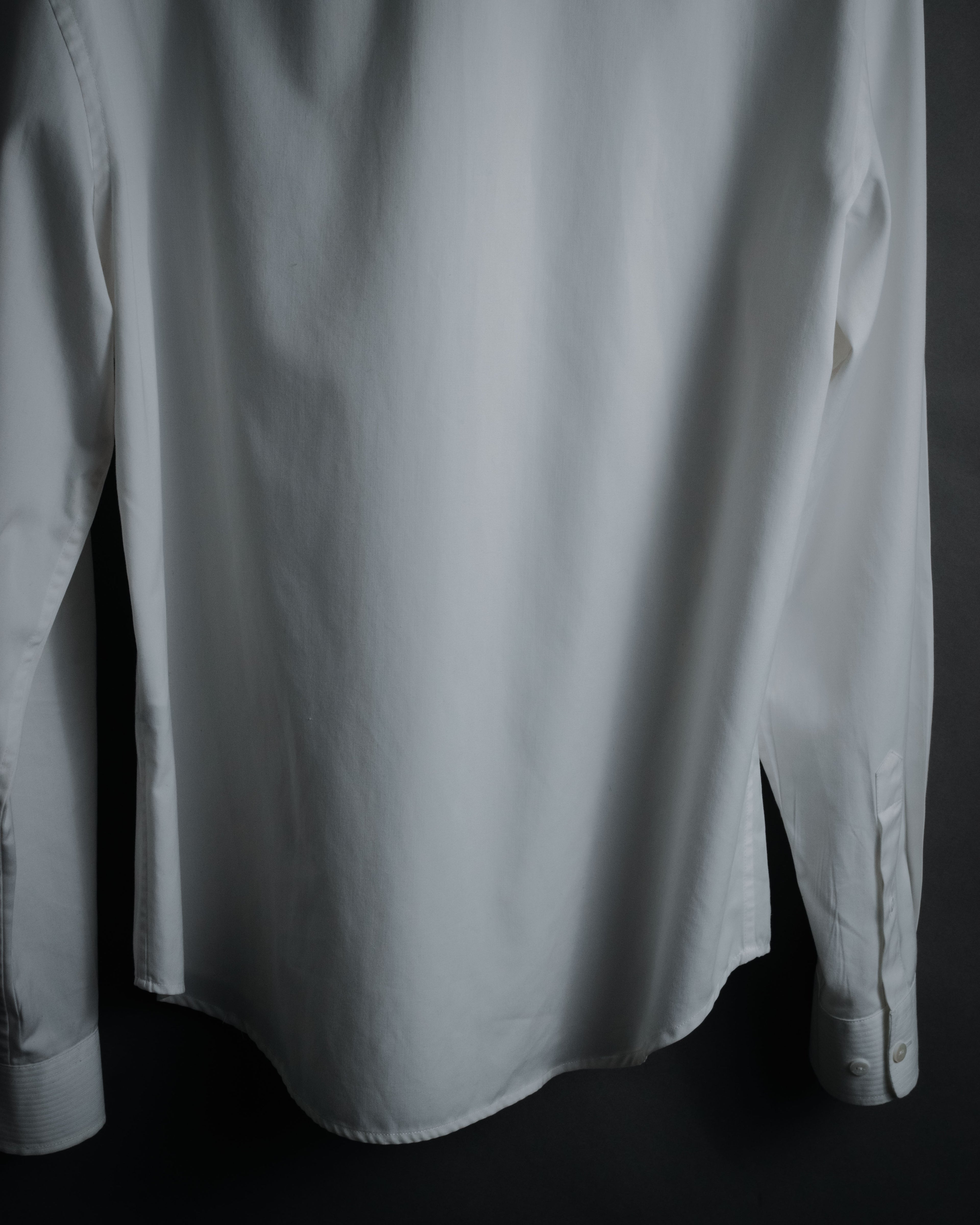 –SPECIAL– "BALENCIAGA" 2005-06’s Round collar chin tab paneled dress shirt