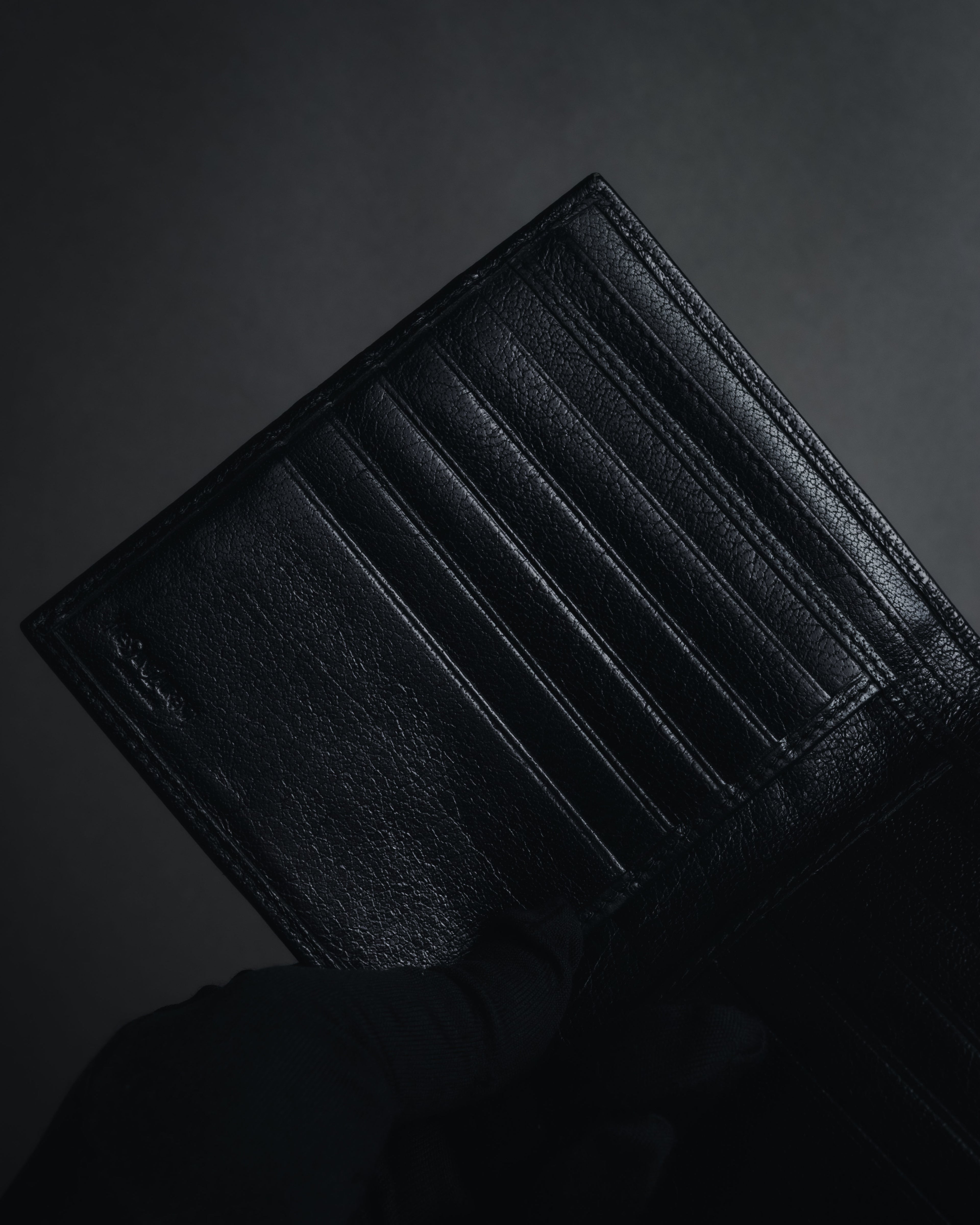 "YVES SAINT LAURENT" Stud-embellished monogram bi-fold wallet