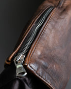 "ASH" 100% genuine leather gradient riders jacket