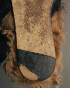 "GUCCI" 2010's Fur lined horsebit backless loafer