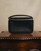 -SPECIAL- "JIL SANDER" 90's-00's Sculptural metal plate leather top handle handbag