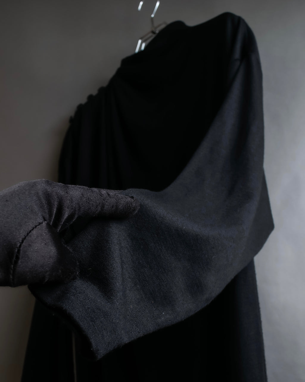 "LANVIN" Asymmetrical shoulder button design long dress