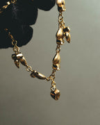 "Christian Dior" 80's-90's Sculptural leaf charm bracelet