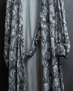 "GUCCI" Monotone floral print wrap dress