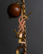 "YVES SAINT LAURENT" LOVE typography &amp; Cassandra motif design bracelet