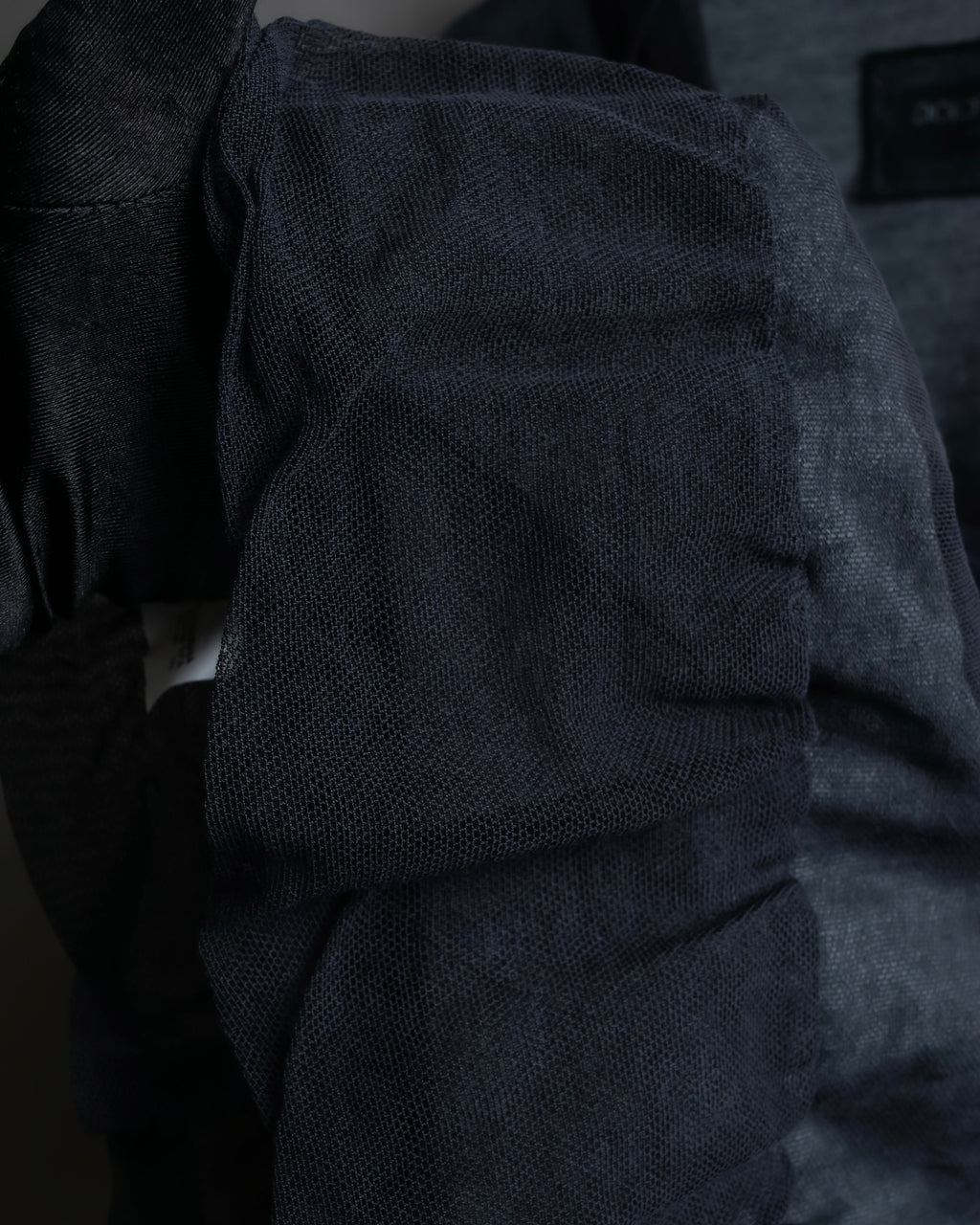 "DOLCE & GABBANA" Sheer layered V-neck grey knit