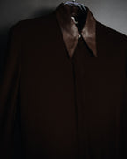 –SPECIAL– "HERMES"
00’s Transformable leather-trim viscose shirt