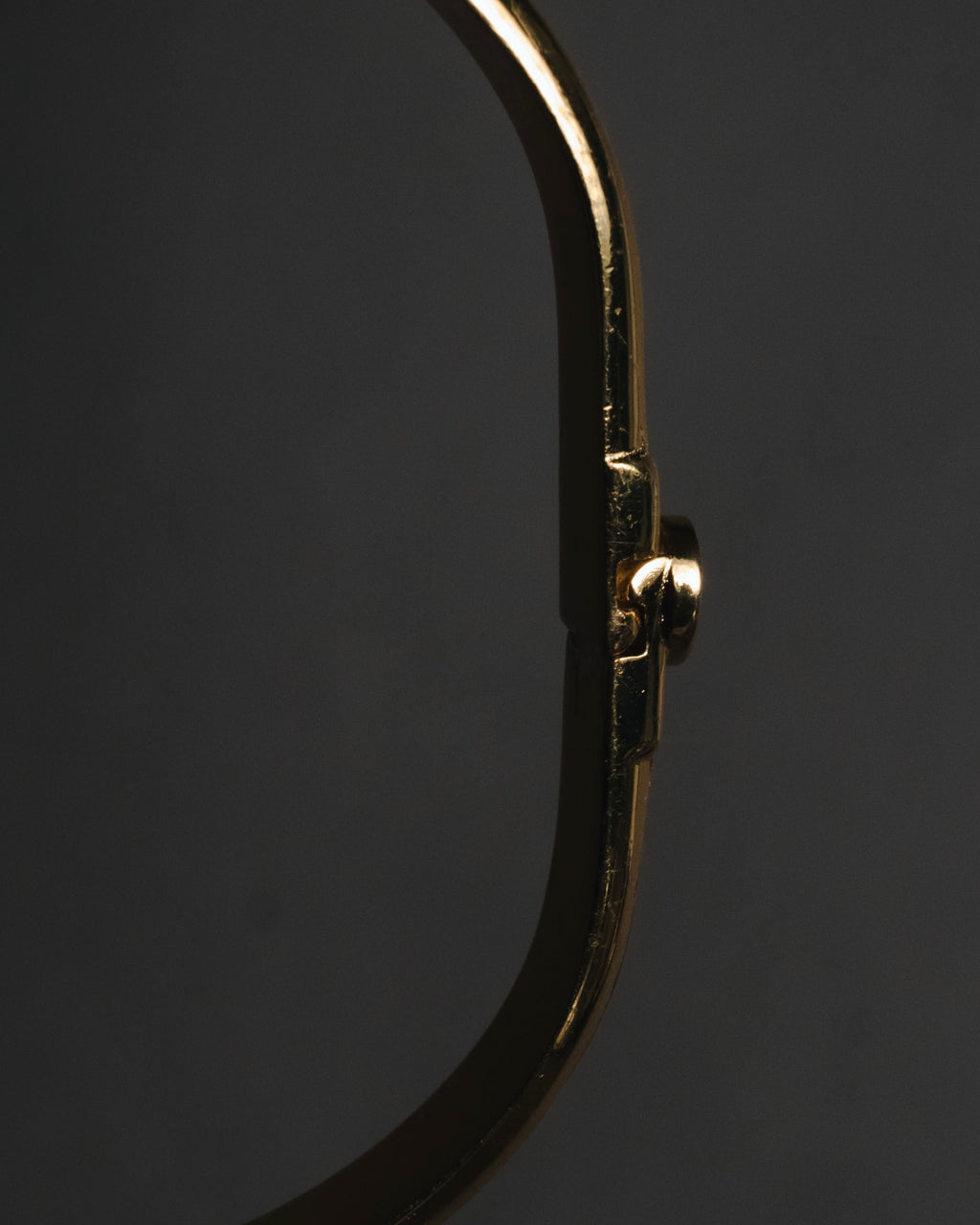 "LOEWE" 00’s-10’s leather inlay anagram clasp bangle