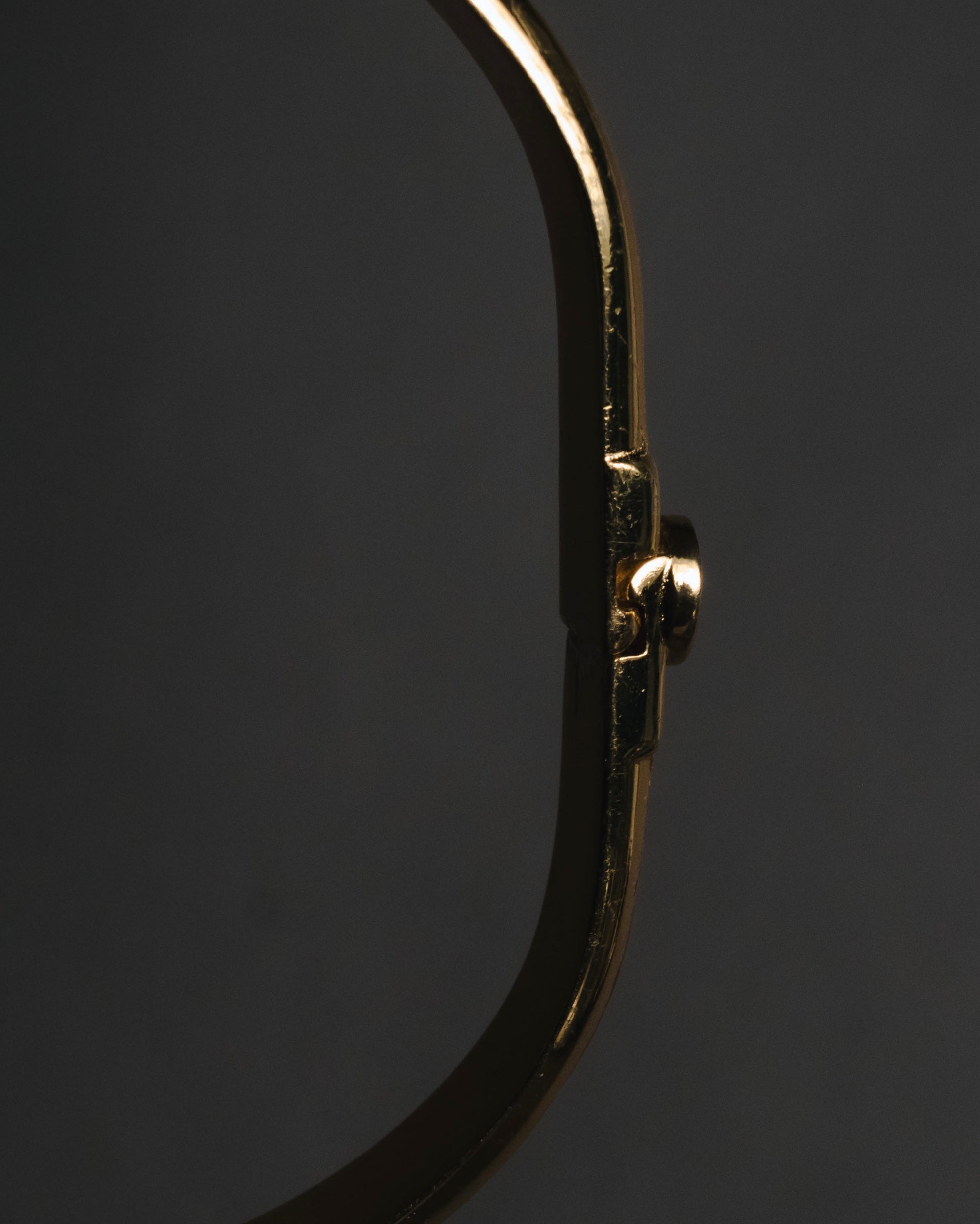 "LOEWE" 00’s-10’s leather inlay anagram clasp bangle