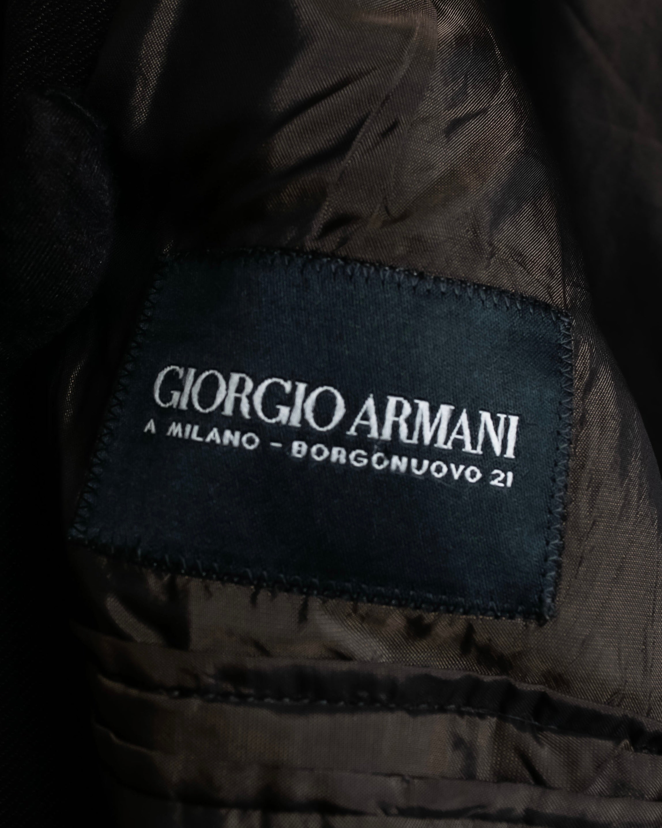 "GIORGIO ARMANI" 90's Oversized brown tailored jacket