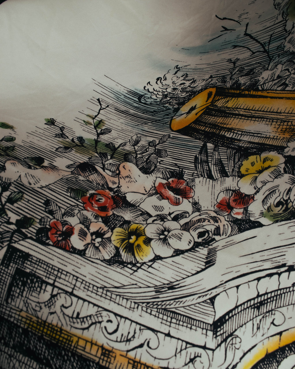 "Christian Dior" Vintage baroque print square scarf