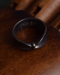 "GEORG JENSEN" Antique-like bowtie design silver ring