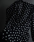 "robe de chambre COMME des GARCONS" 2002SS White dot pattern open collar shirt
