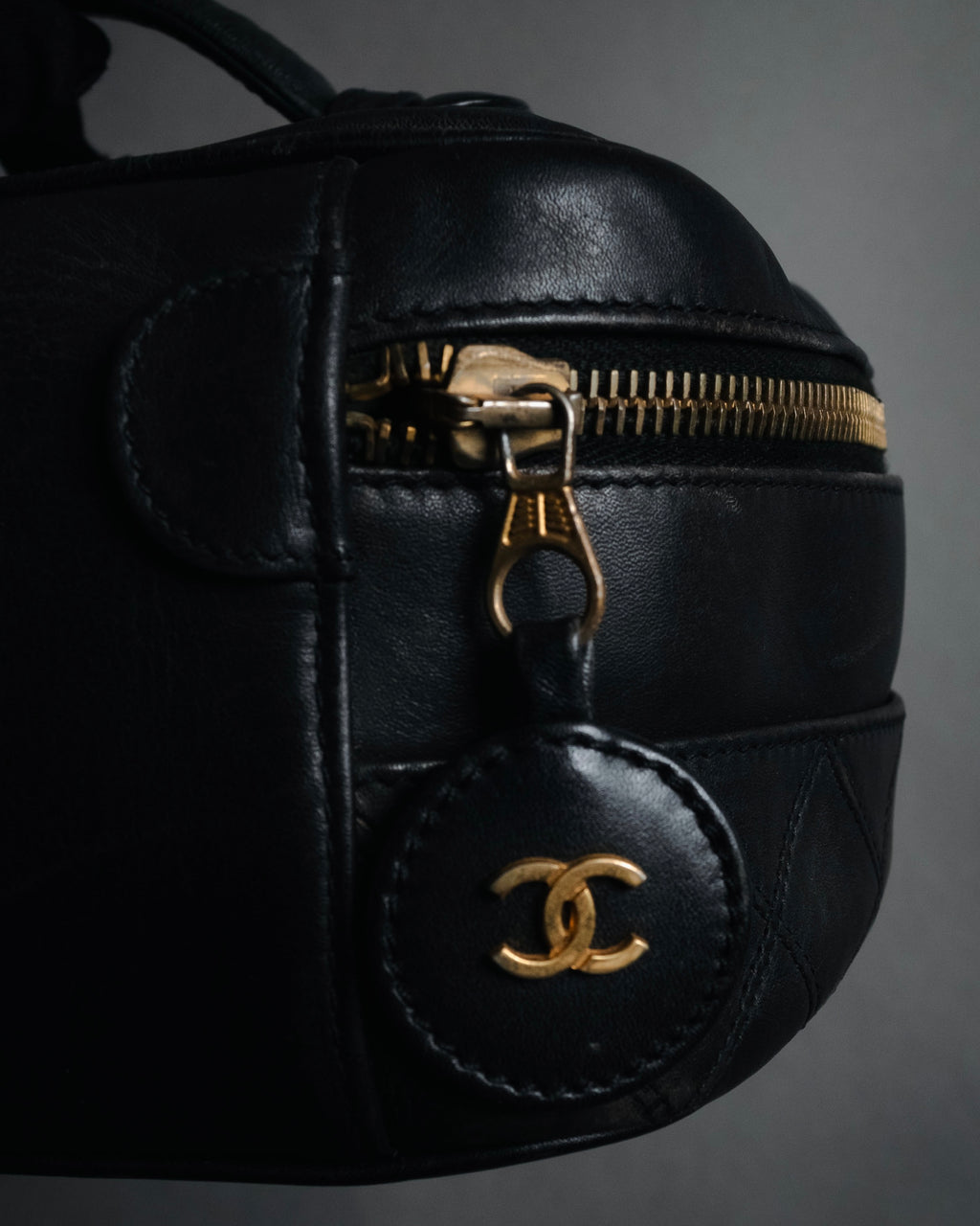 "CHANEL" 90’s Picot stitching lambskin vanity bag