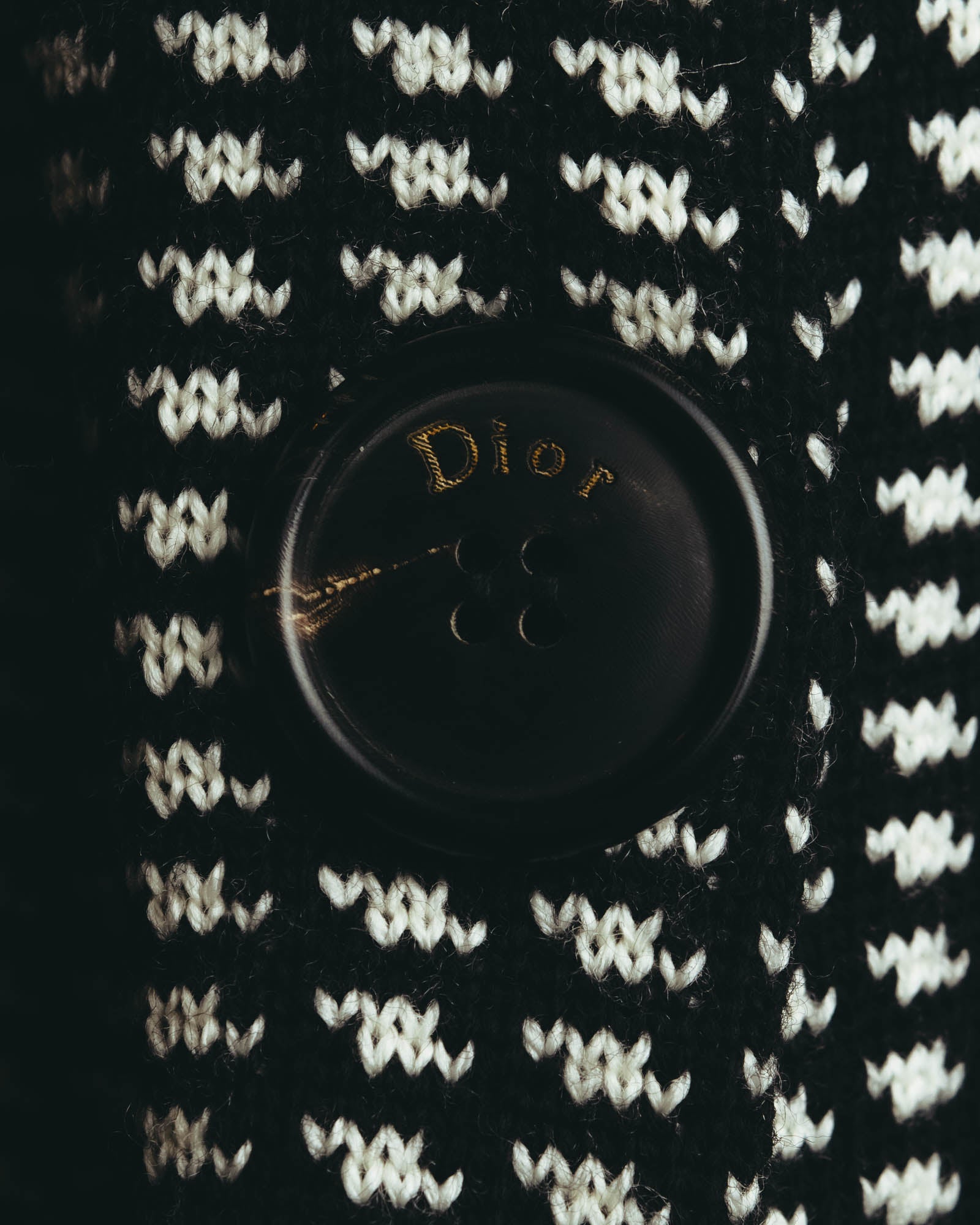 "Christian Dior" 00's Textured wool knit coat