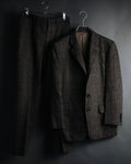 "Burberrys" 90’s Herringbone tweed wool suit set