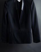 "HELMUT LANG" Leather lapel design, glossy jacket
