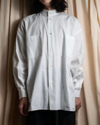 "JEAN PAUL GAULTIER" Cotton poplin stand-collar white shirt