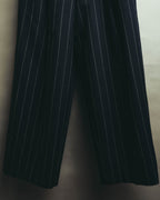 -SPECIAL- "LOEWE" 10's Pinstriped silk-lined wide trousers