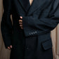 "GIANNI VALENTINO" 100% cashmere oversized chesterfield coat