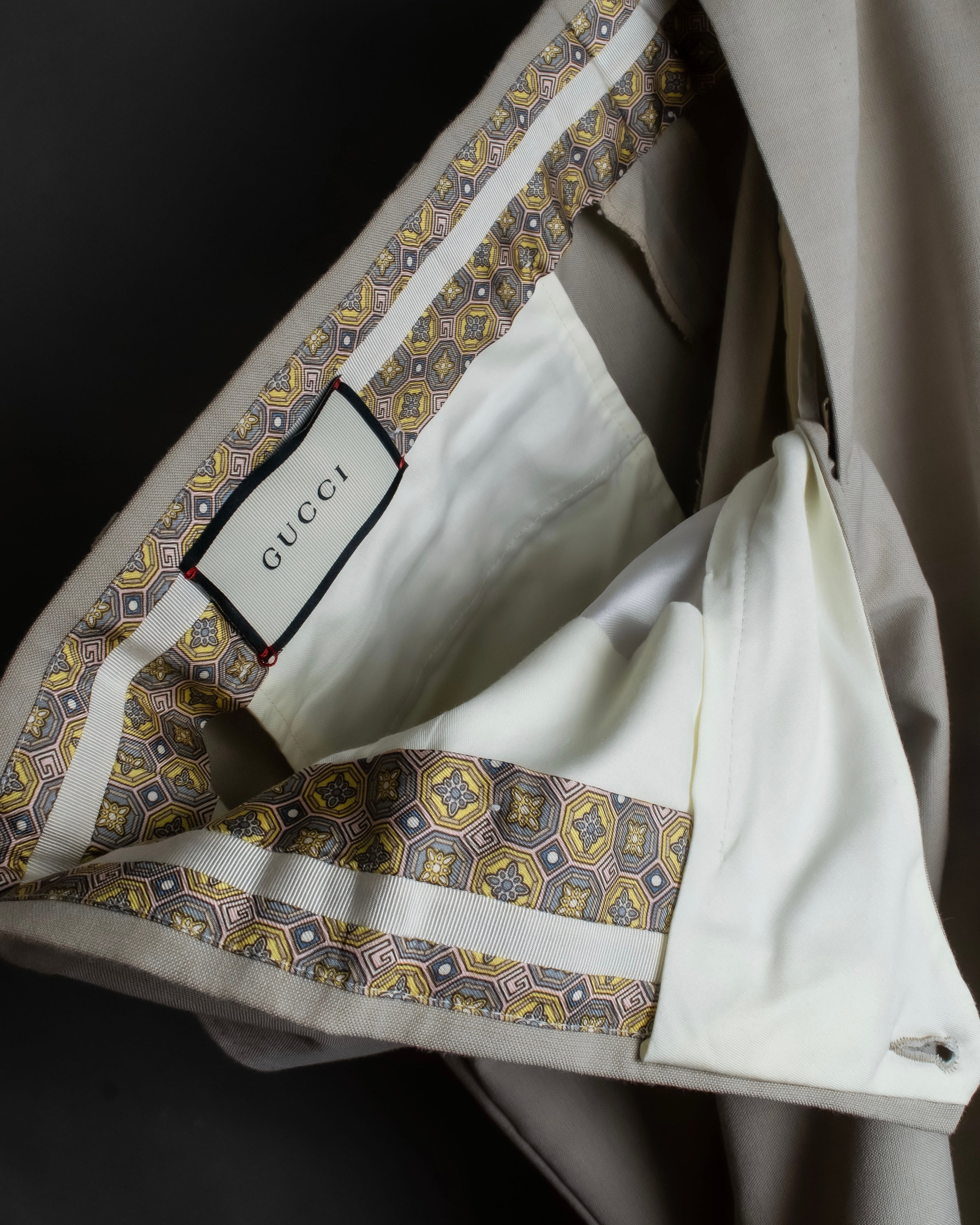 "GUCCI" 21SS Label attached single 2B tailored jacket setup