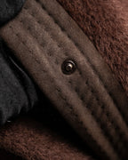 "Max Mara" Alpaca wool belted stand collar long coat