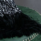 "Saint Laurent Paris" Abstract animal print pleated fringe muffler