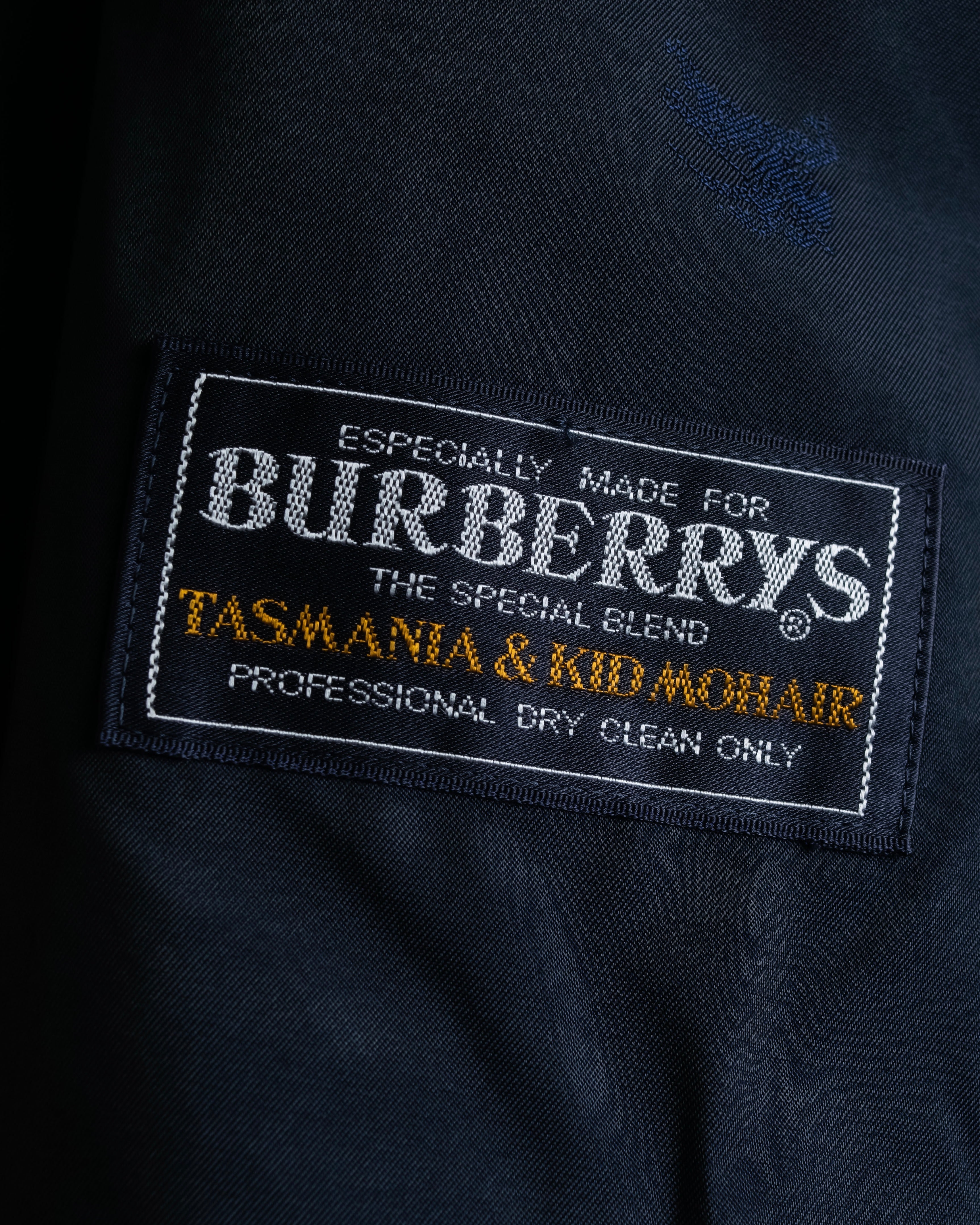 "BURBERRYS" Micro check pattern metal button blazer