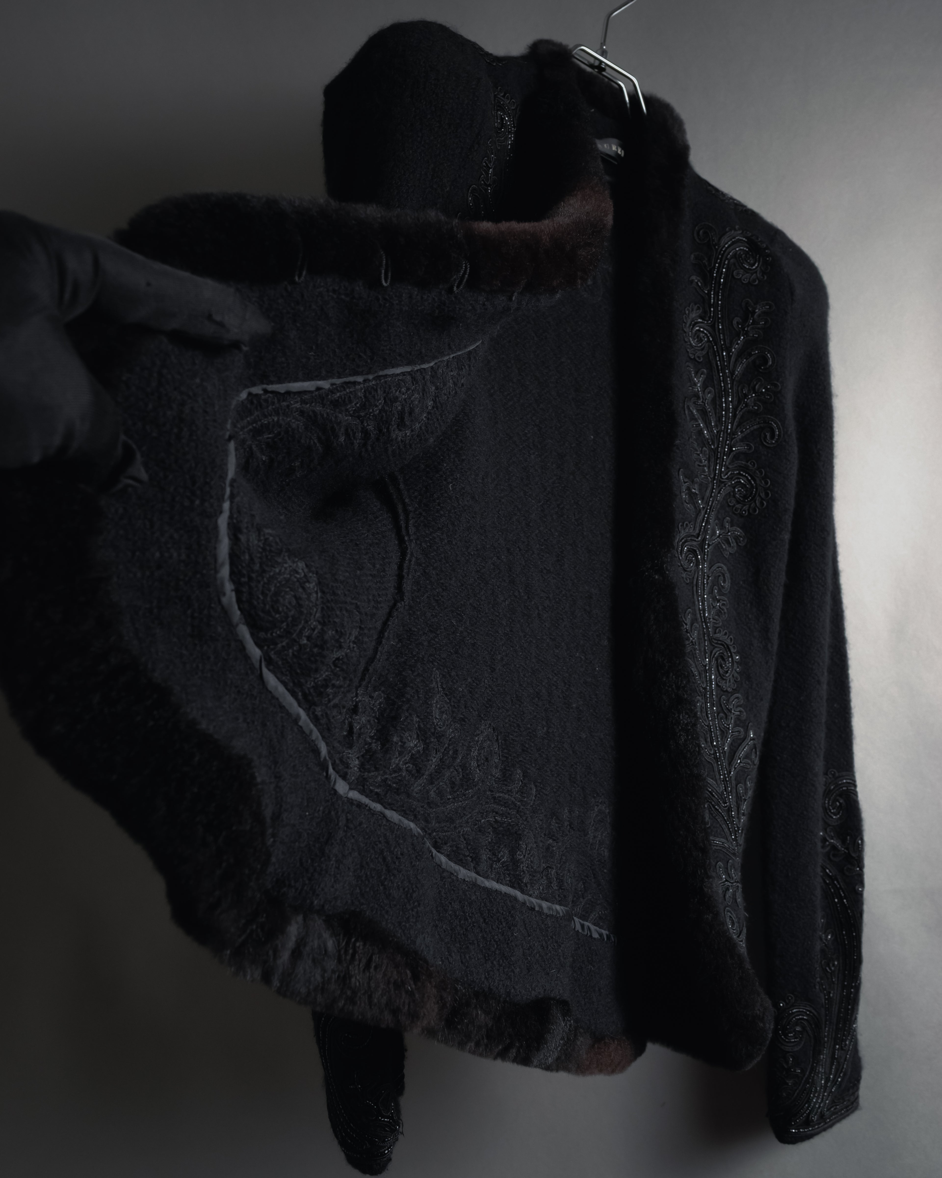 Chaqueta de piel con bordado de cuentas de los años 00 de Ralph Lauren