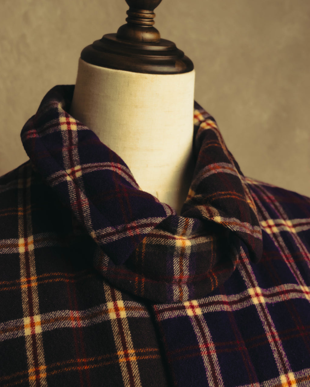 “sacai” 2010's Tartan wool cashmere padded hybrid coat