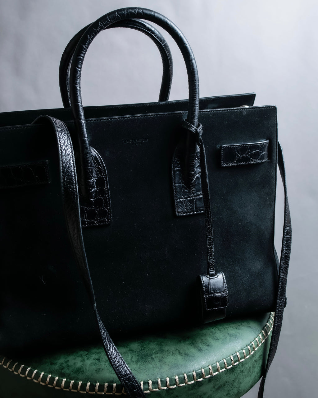 "Saint Laurent" Sac du Jour leather combination 2way bag